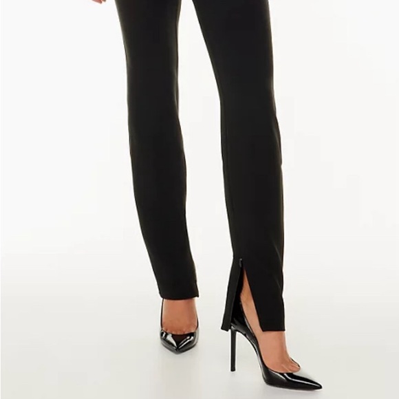 Babaton Aritzia NWT Serra Black Noir High Rise Slim Leg Dress Pants *Sz 8* 🌺🌺 - Picture 4 of 9